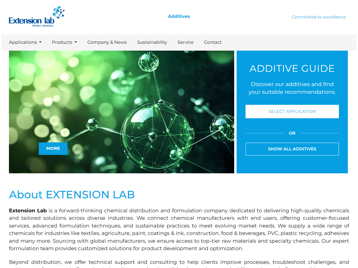 Extension Lab chemical engineering website